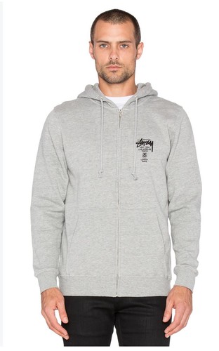 Stussy mens hoodie grey - mens, world