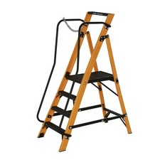 Werner Megastep Platform Fibreglass 4 Stepladder - Grade A - Minor Scratch