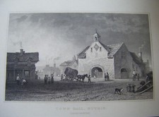 1830 Antique Print Town Hall