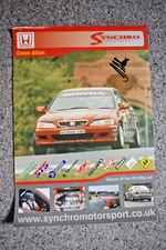 Honda Touring Cars - Dave Allan Hand Signed Poster