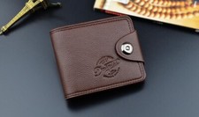 Mens Wallet Genuine Leather Cowhide Bifold RFID Credit Card Holder Purse For Men