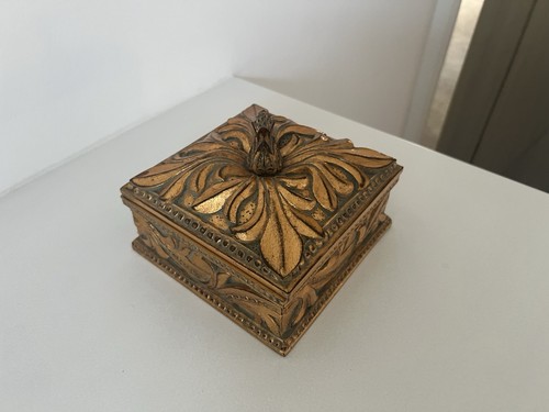 Vintage gold ornate trinket - vintage,