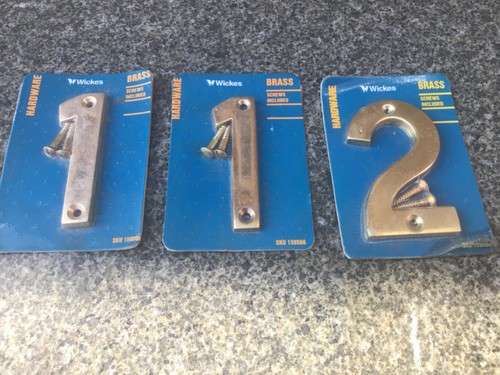 Brass numbers approx - numbers,, 3”