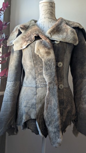 Vintage distressed shearling - vintage,