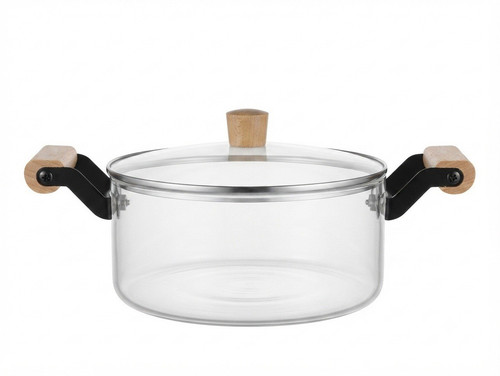 Clear glass saucepan with - clear,