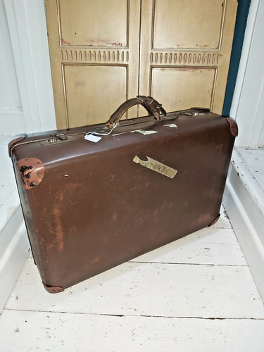 Vintage 1950 antler suitcase - vintage, 1950's