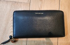 Ted Baker Juliza Padlock Charm Zip Around Matinee Purse Wallet Black
