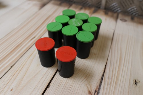 Empty 35mm film canisters - empty,