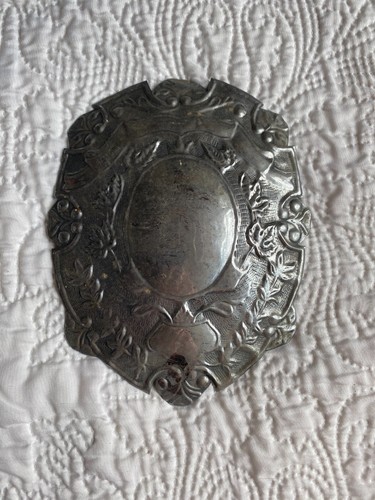 Large antique silver metal - large,
