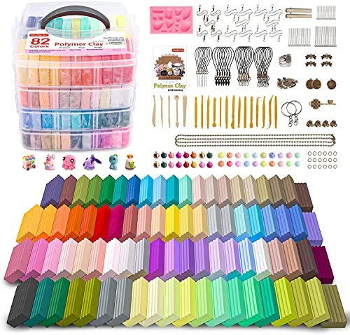 Polymer clay modeling kit - kit,, 82