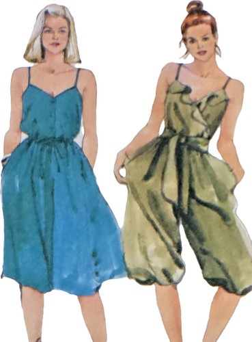 1980s jumpsuit culottes - 1980s,