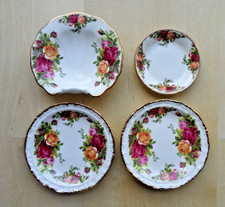 ROYAL ALBERT OLD COUNTRY ROSES PIN DISHES X4
