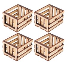  4pcs Dollhouse Milk Crate