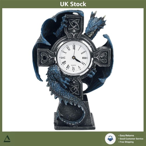 Draco blue dragon clock anne - blue,