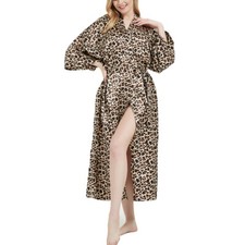 Long Satin Kimono Robe