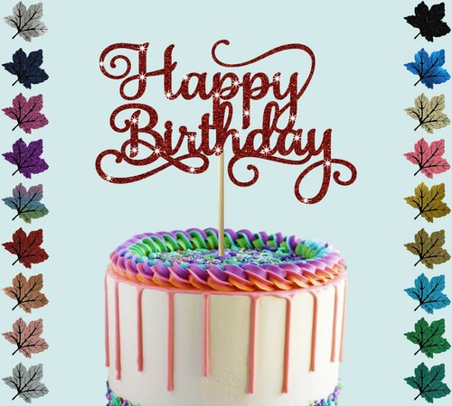 Happy birthday glitter - happy, cake