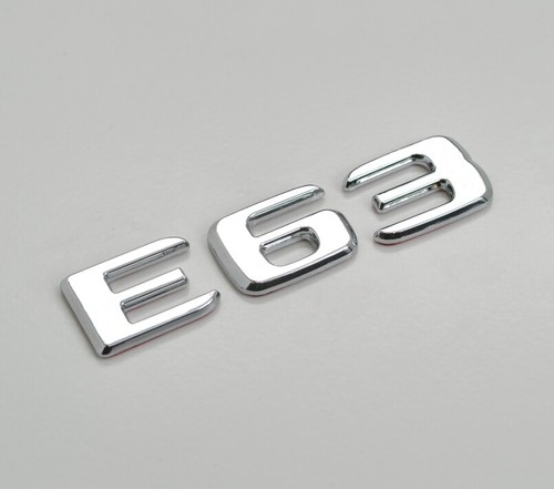 Silver chrome e63 car - chrome, letter