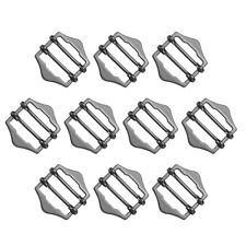 10Pcs Adjustable Slide Buckle, 3/4"(20mm) Metal Buckle for Suit Vest, Gunmetal