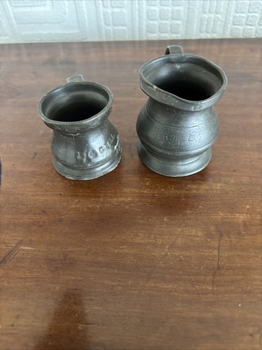Two victorian pewter - two,