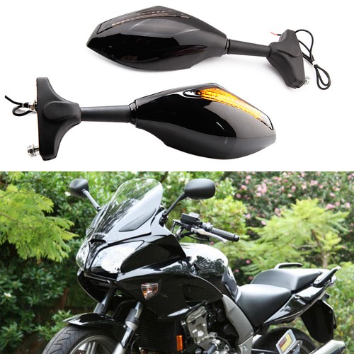 Black fairing side mirrors - black,