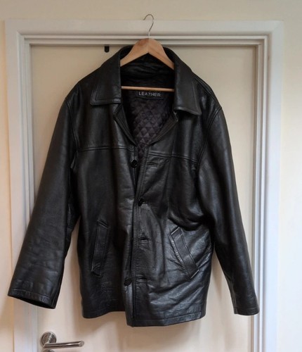 Vintage black mens leather - vintage,
