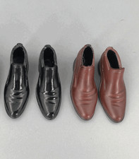 P4-5 1/6 scale soldier model trendy mid-top PU leather shoes 2 hollow Model