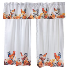 ROOSTER KITCHEN CURTAINS SET 3