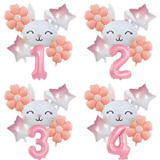 6pcs Pink 30" Number Rabbit