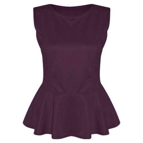 Womens sleeveless peplum - peplum, top