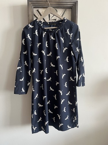 Zara navy bird print - navy,