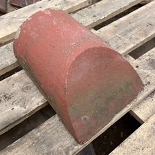 Reclaimed Red Half Round Roof Ridge Tile Cap End