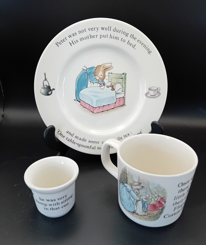 Wedgwood peter rabbit 3pc - peter, set