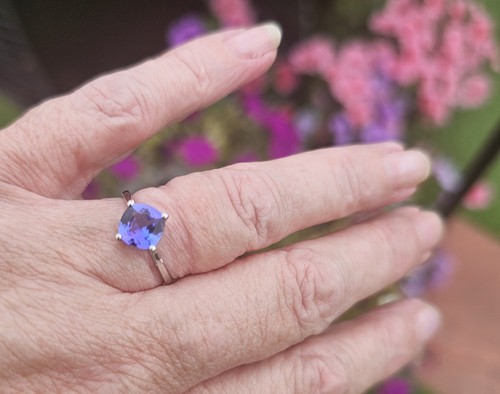 Aaa tanzanite ring platinum - tanzanite, in