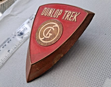 VINTAGE DUNLOP GIRLING TREK RARE ENAMEL CLASSIC CAR GRILLE BADGE EMBLEM TYRES