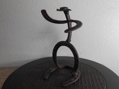 Horseshoe cowboy metal art - cowboy, st