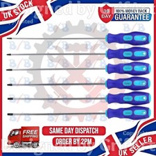SIX EXTRA LONG TORX SCREWDRIVER STAR MAGNETIC SET T10 T15 T20 T25 T27 T30 TORQUE