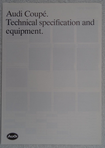 Audi coupe brochure 1984 - audi,