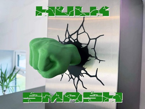 Hulk smash wall decor 3d - decor, |