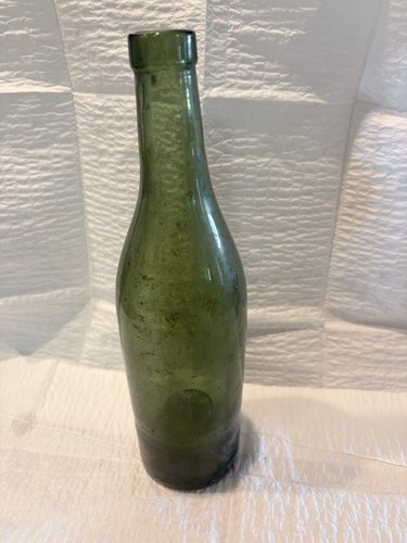 Antique olive wine bottle - antique,