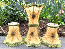 4 vintage chiffon lampshades
