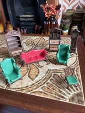 Vintage Playmobil Victorian Mansion House Dining Living Room Furniture 1989