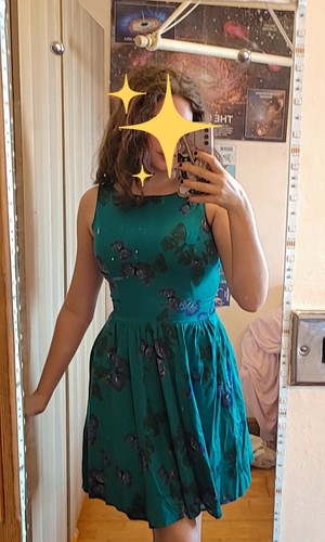 Lady vintage teal butterfly - teal,