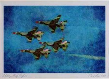 786036 United States Air Force Thunderbirds Ltd Ed A3 Watercolour Print
