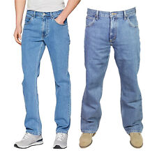 Lee Mens Jeans Straight Leg Regular Fit Classic Denim Pants for Men, 30W to 44W