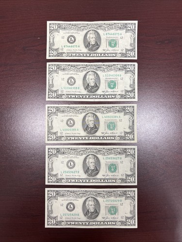 Lot old usa 20 twenty - 5,