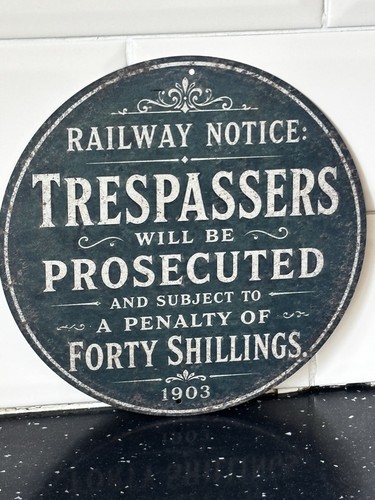 British railway metal sign - railway’s,