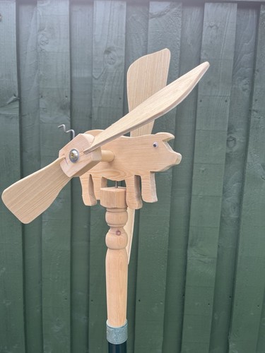 Wood metal whirligig wind - wood/metal,
