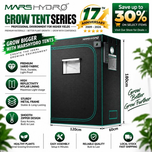 Mars hydro 120x60x180cm grow - 120x60x180cm,