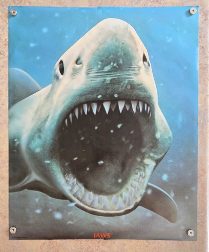 Vtg 1975 jaws movie - movie, poster