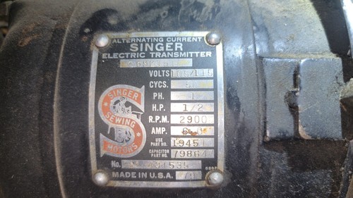 Singer electric transmitter - singer, transmitter"
